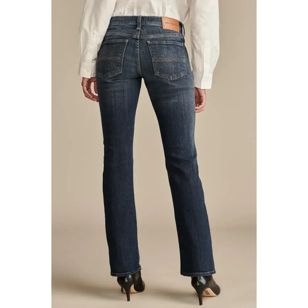 Lucky Brand Women Size 4/27 Regular Sweet Boot Mid-Rise Blue Jeans Dark Blue - Picture 2 of 9